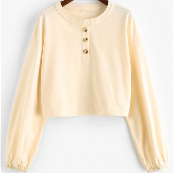 Zaful cropped sweater shirt - Picture 1 of 4